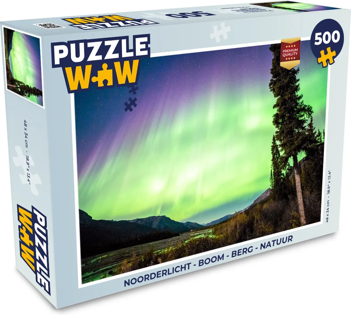 PuzzleWow Noorderlicht Legpuzzel 500 Stuks