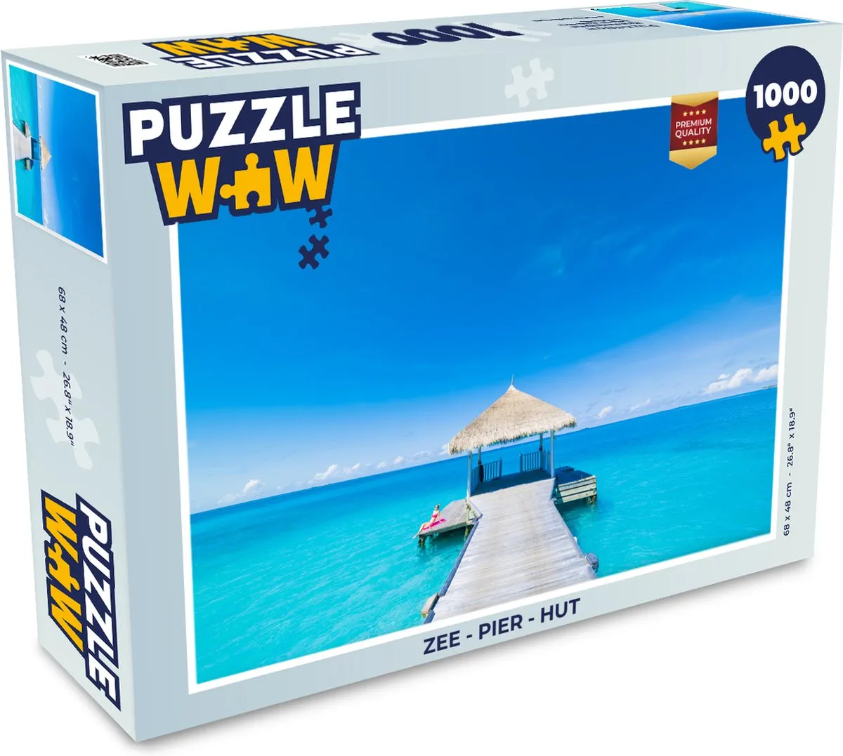 PuzzleWow Zee Pier Hut Legpuzzel 1000 Stuks