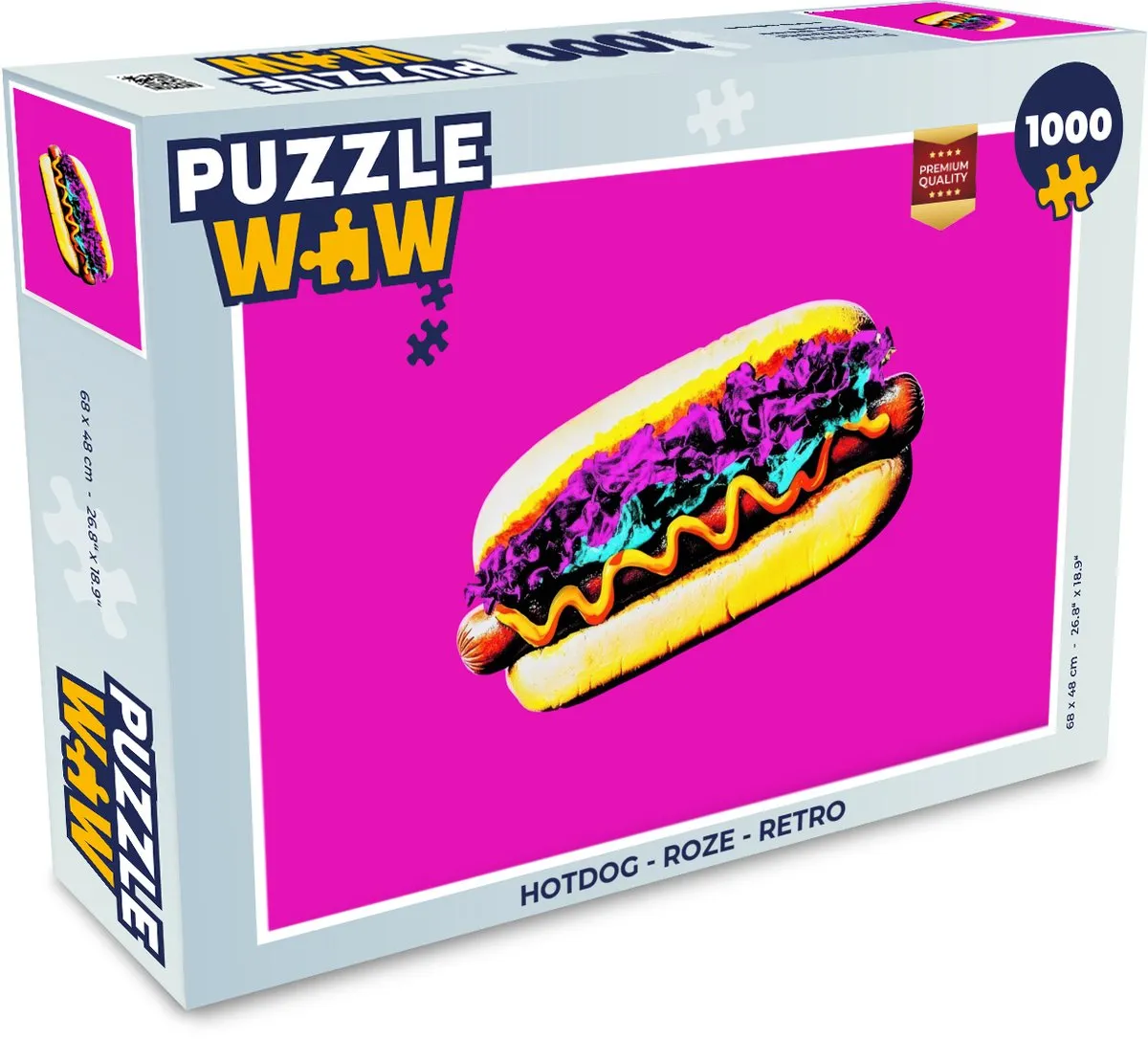 PuzzleWow Hotdog Retro Legpuzzel 1000 Stuks