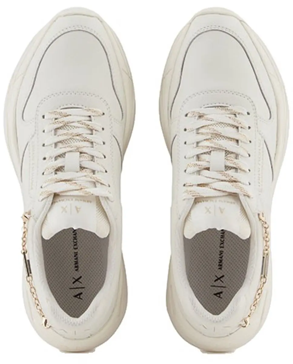Armani Exchange Charm Sneakers Dames - Wit - afbeelding 5 van 6
