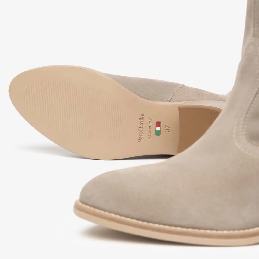 Laarzen Nerogiardini Velour Tr Basilea 828 Natur