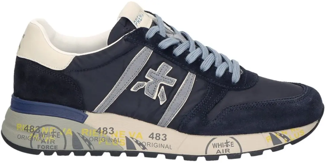 Premiata Lander Sneakers Donkerblauw/Grijs