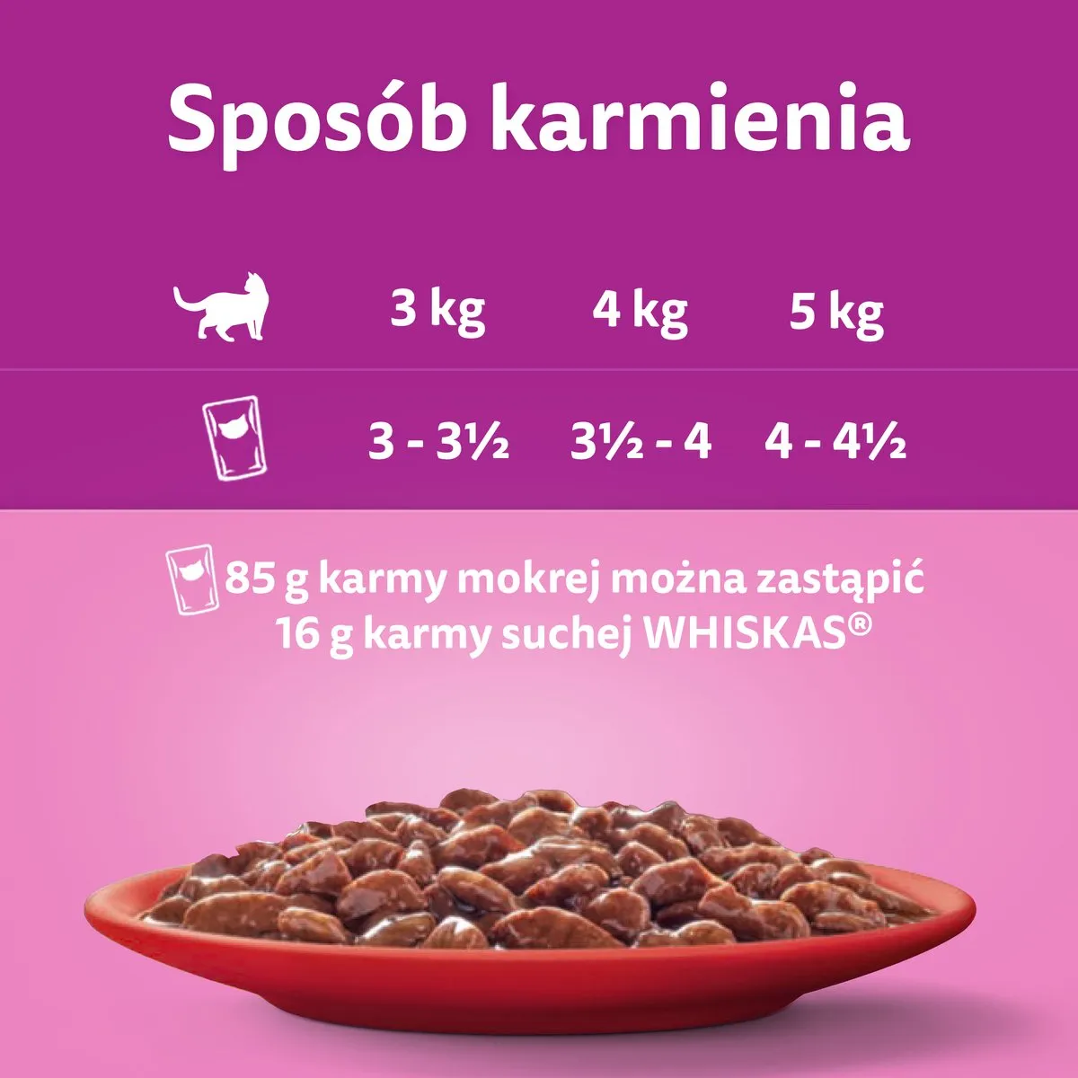 Whiskas Klasyczne Posiłki Mix Smaken In Saus 40x85g - afbeelding 6 van 6