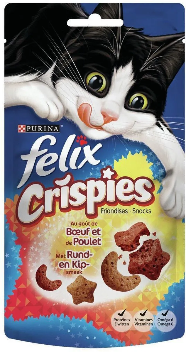 Felix Crispies Rund & Kip Kattensnack 45g