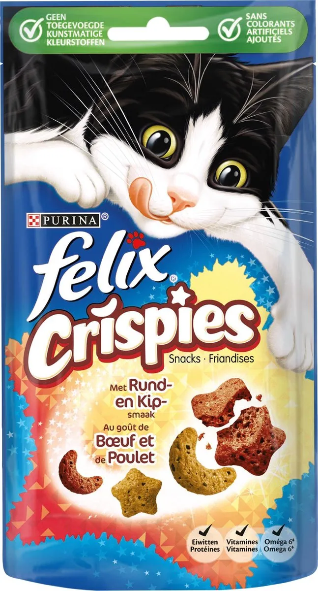 Felix Crispies Rund & Kip Kattensnack 45g