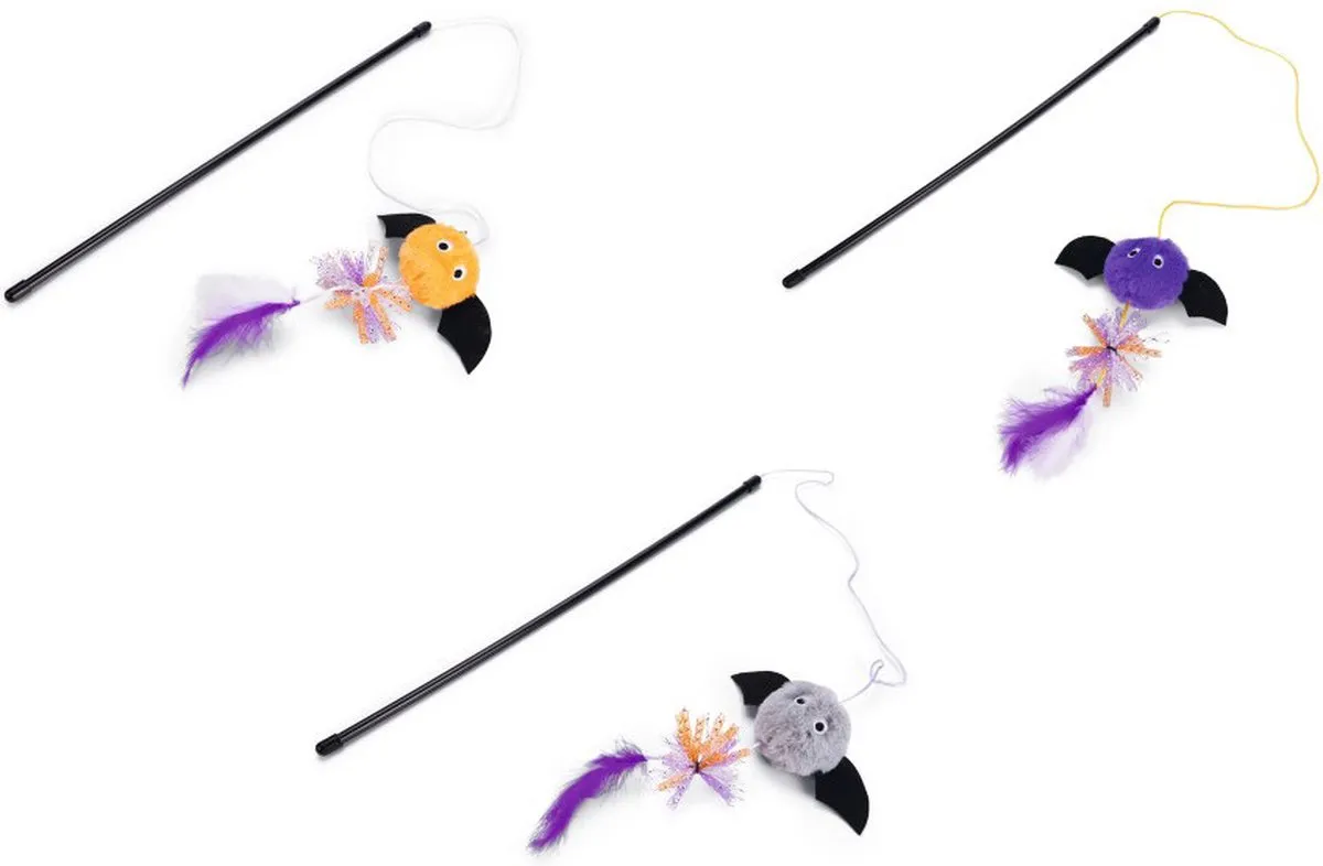 Beeztees Halloween Kattenhengel Vleermuis Assorti