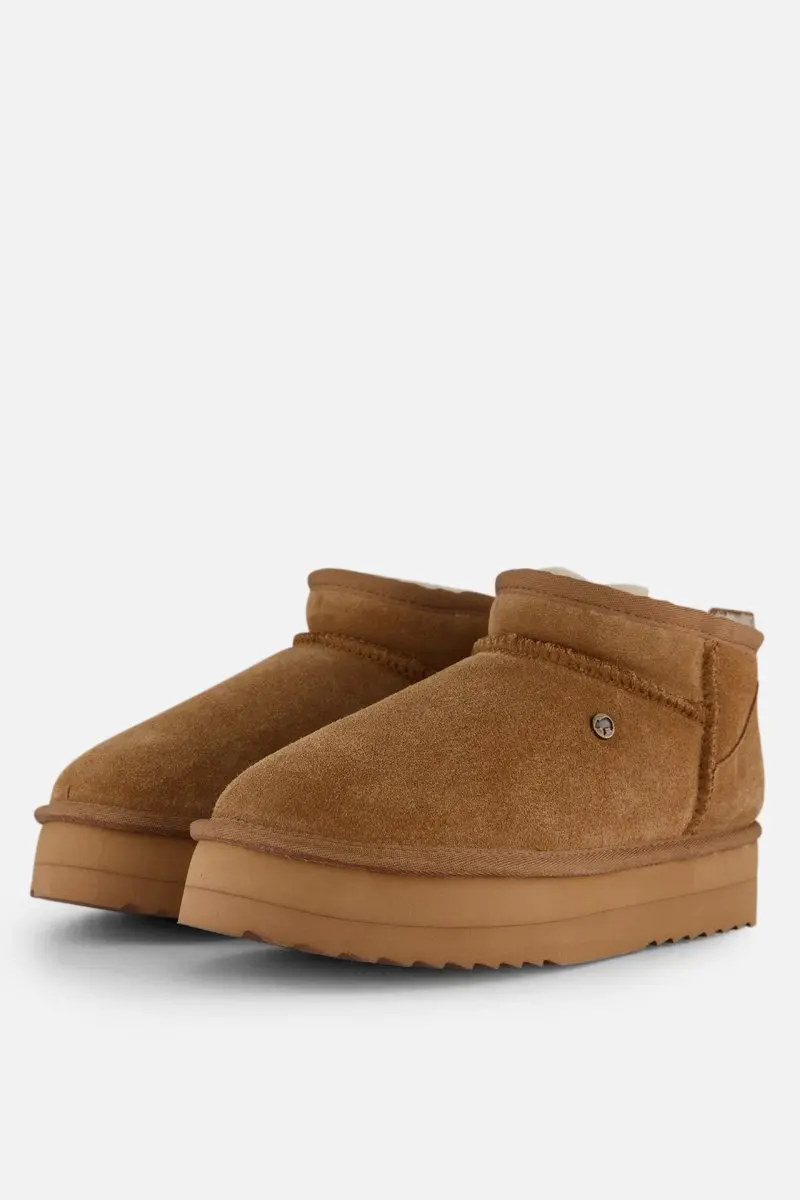 Warmbat Durack Gevoerde boots cognac Suede