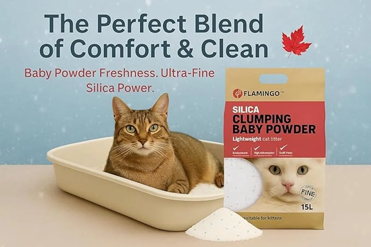 Flamingo Silica Kattenbakvulling Babypoeder - 30L (2x15L)