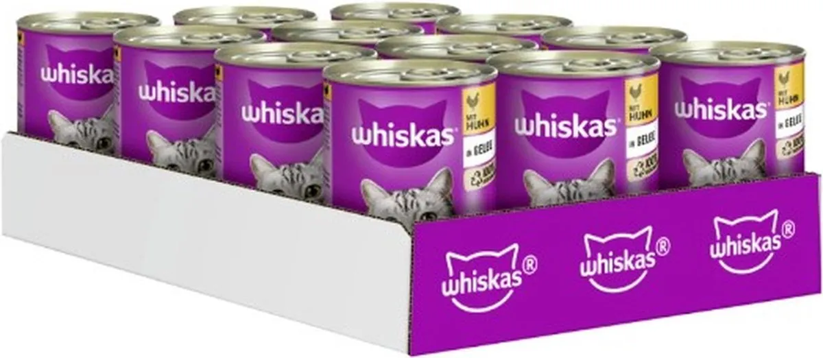Whiskas Natvoer Rundvlees Terrine Blik 400g - 36 Stuks