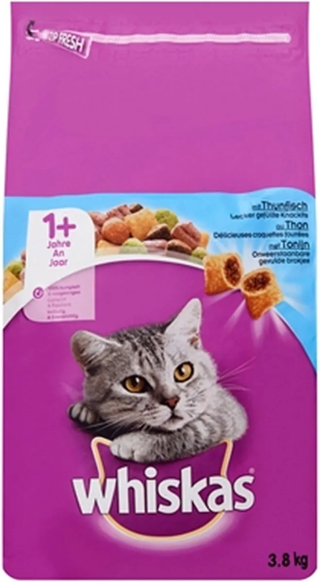 Whiskas Droogvoer Adult Tonijn 3,8kg