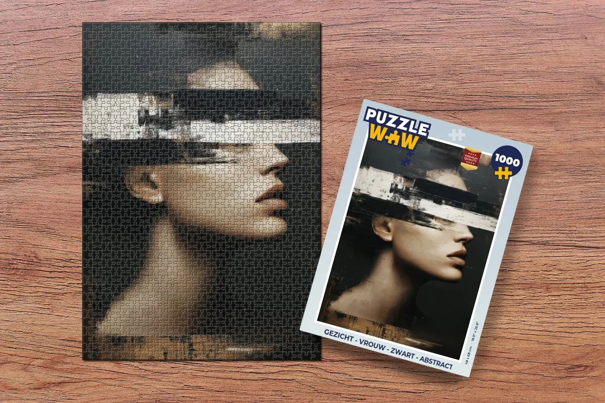 PuzzleWow Gezicht Vrouw Abstract Legpuzzel 1000 Stuks - MPN 8721406839118
