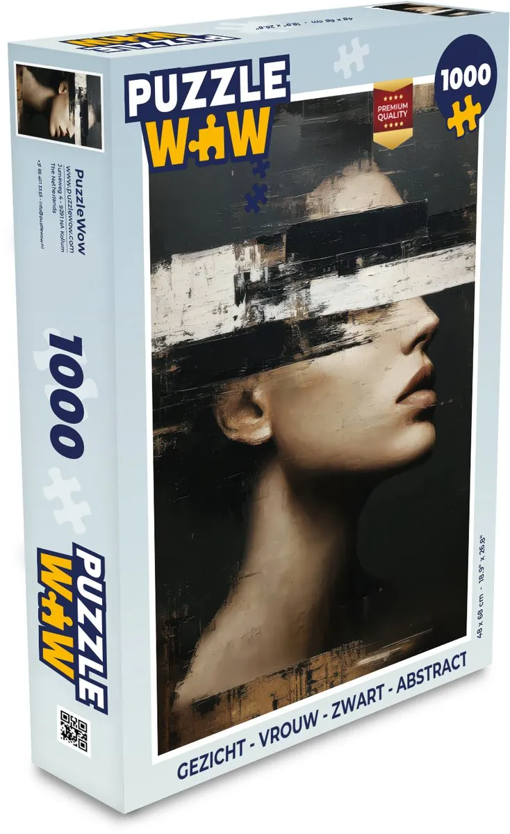 PuzzleWow Gezicht Vrouw Abstract Legpuzzel 1000 Stuks