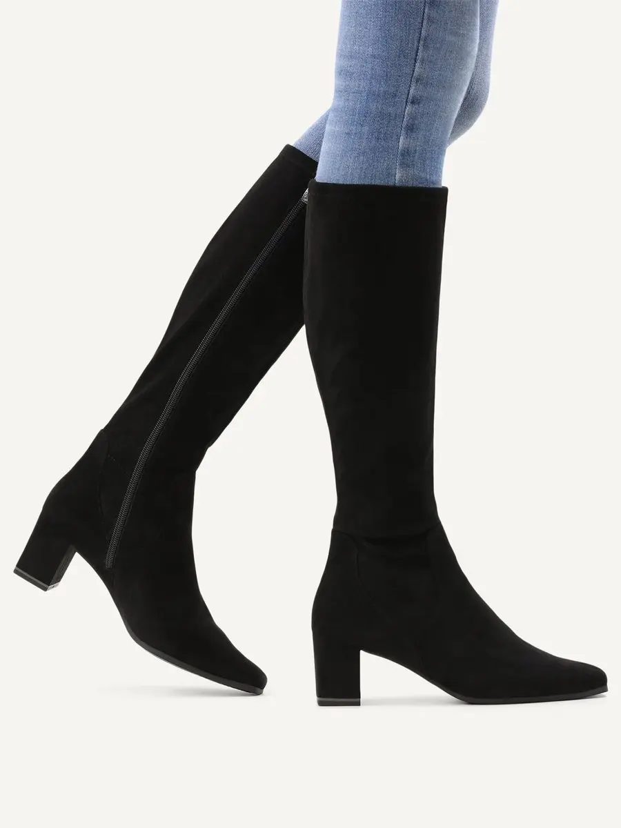 Caprice Dames Laarzen 9-25547-41 044 Zwart stretch met rits G-breedte Maat: 36 EU