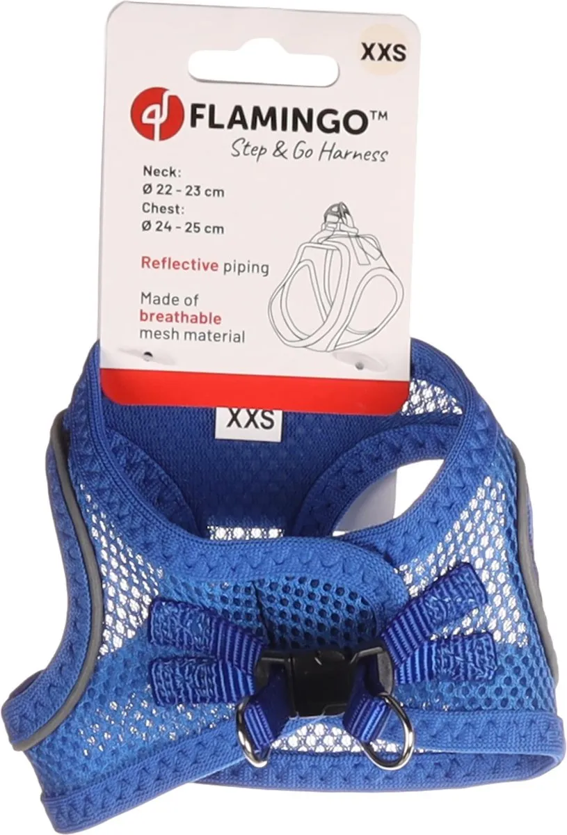 Flamingo Bento Hondenharnas Step&go Blauw XXS 24-25cm