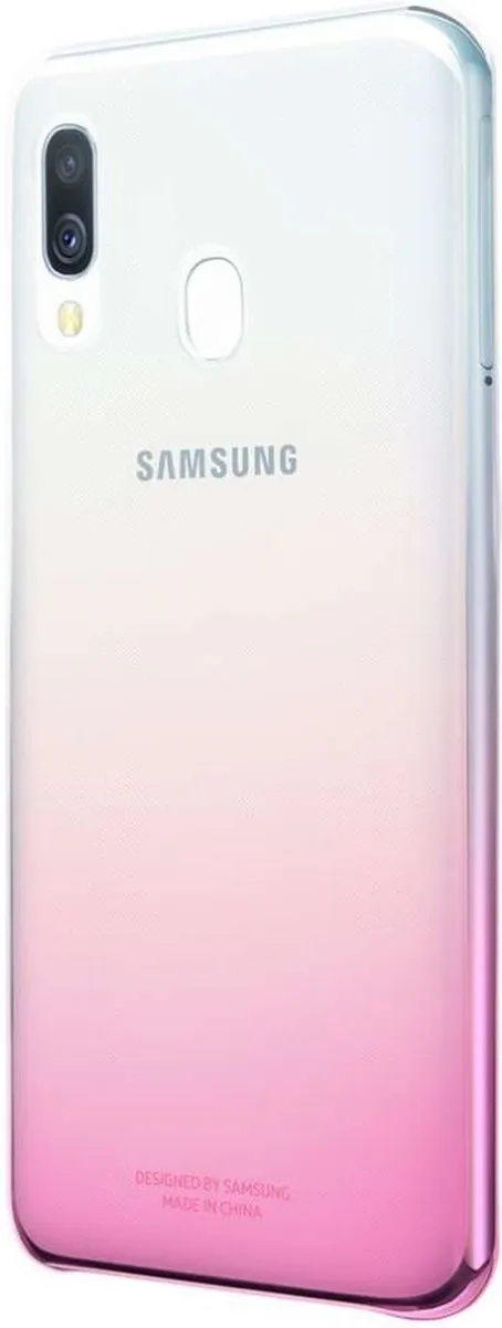 Samsung Galaxy A40 Gradation Hoesje - Roze/Transparant