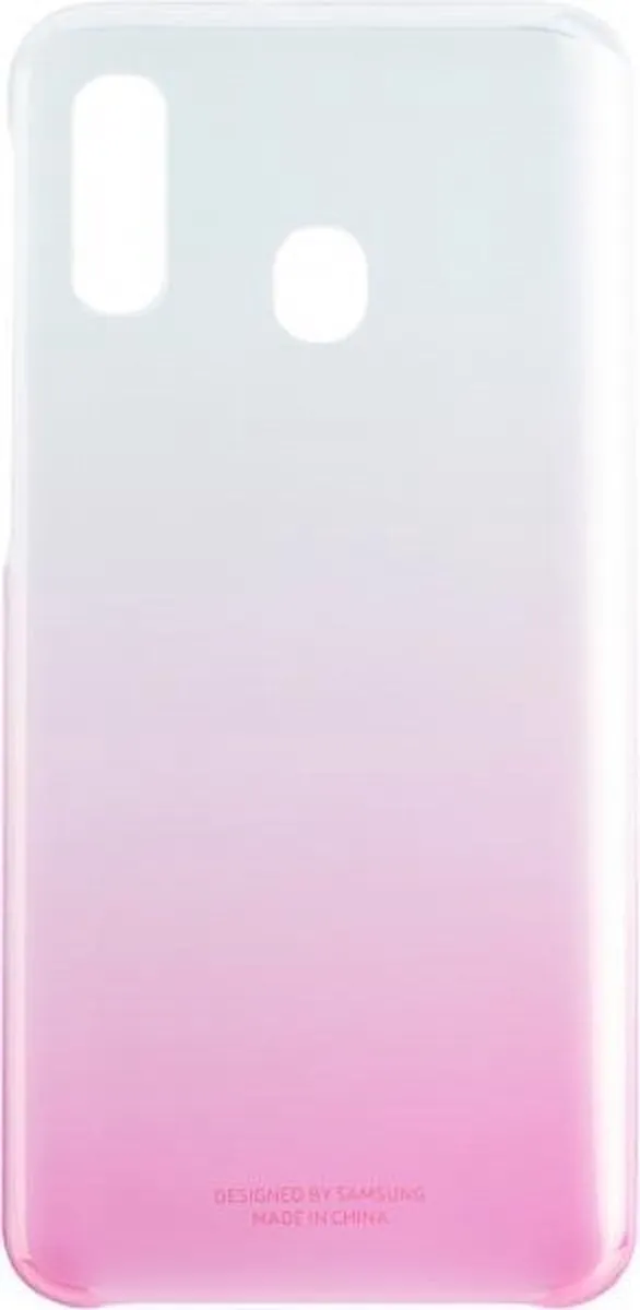 Samsung Galaxy A40 Gradation Hoesje - Roze/Transparant