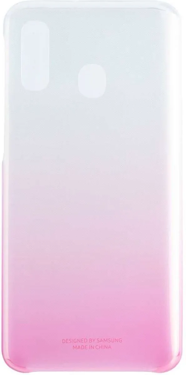 Samsung Galaxy A40 Gradation Hoesje - Roze/Transparant