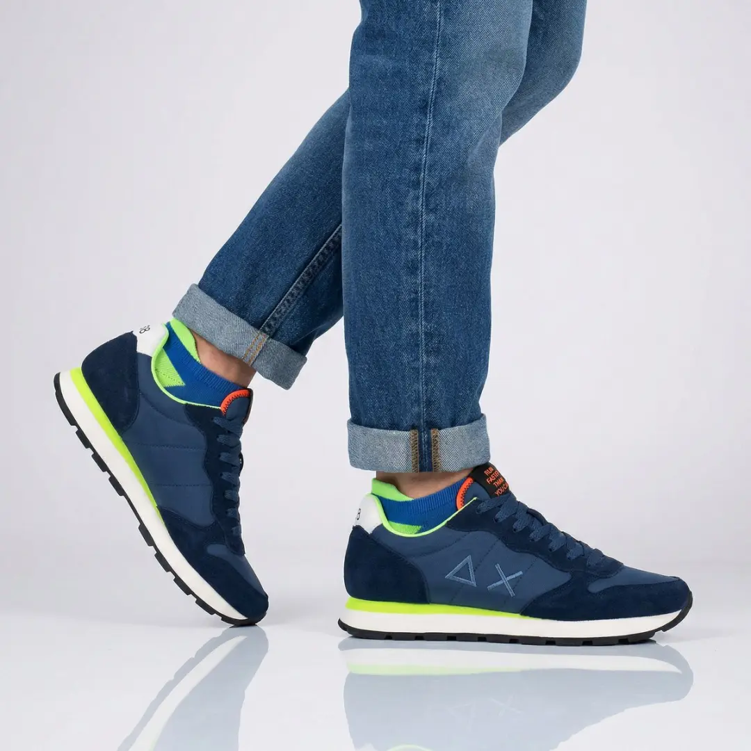 Sun68 Sneaker Tom Fluo Navy Blauw - afbeelding 4 van 6