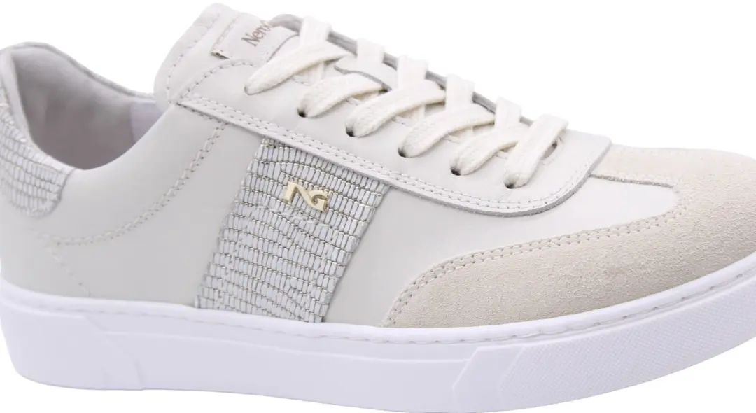 Sneaker Nerogiardini Velour Velvet Osso 0100 Stampa Tejus Oro/Bia Tr Ma