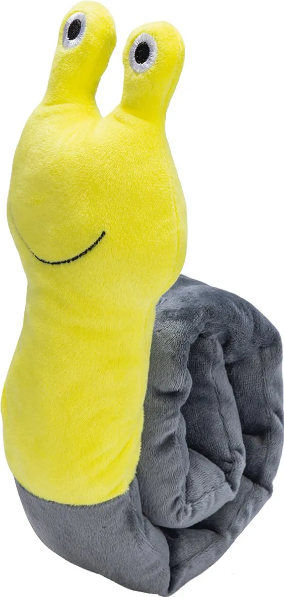 Beeztees Hide And Seek Slak Pluche Hondenspeelgoed - 72x10,5x5cm - Geel/Grijs