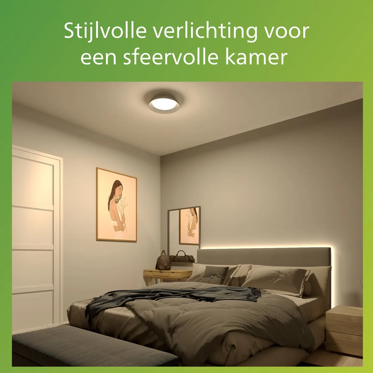 Philips Fleta Plafondlamp 10W Warmwit - Ø35cm Doorschijnend