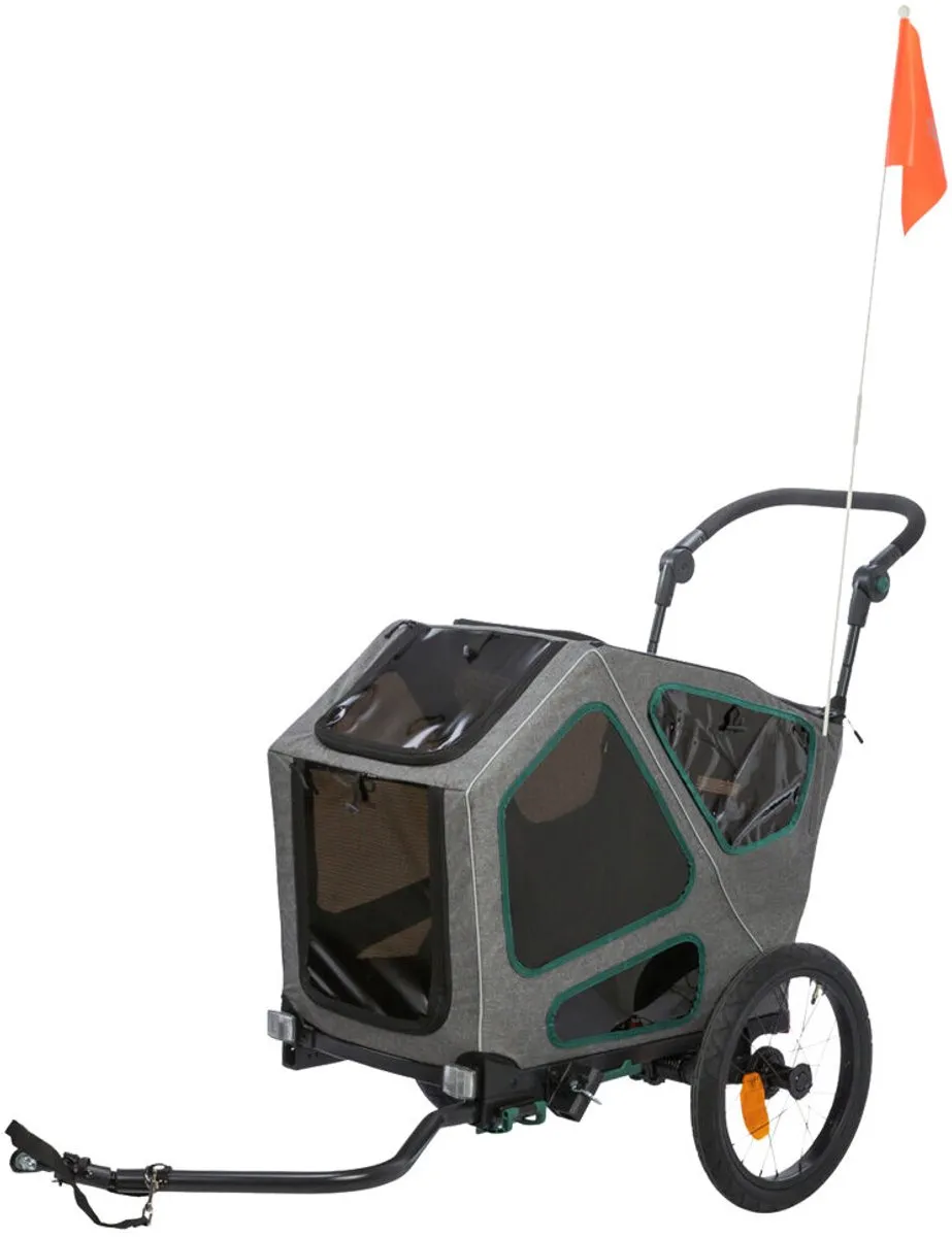 Trixie Jogger-Ombouw Voor Fietskar Medium - Grijs - afbeelding 6 van 6