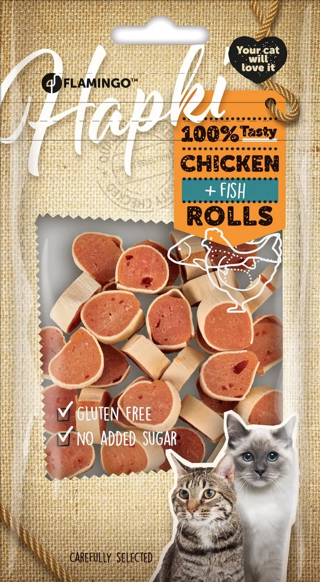 Flamingo Kattensnack Fish Chicken Rolls