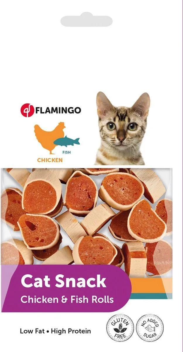 Flamingo Kattensnack Fish Chicken Rolls