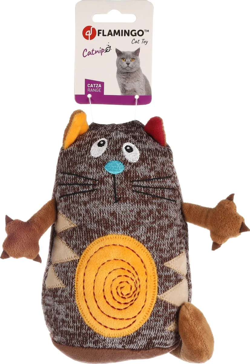 Flamingo Catza - Speelgoed Katten - Ps Catza Poes Bruin 21x10x20cm - 1st - 136880 - 1st