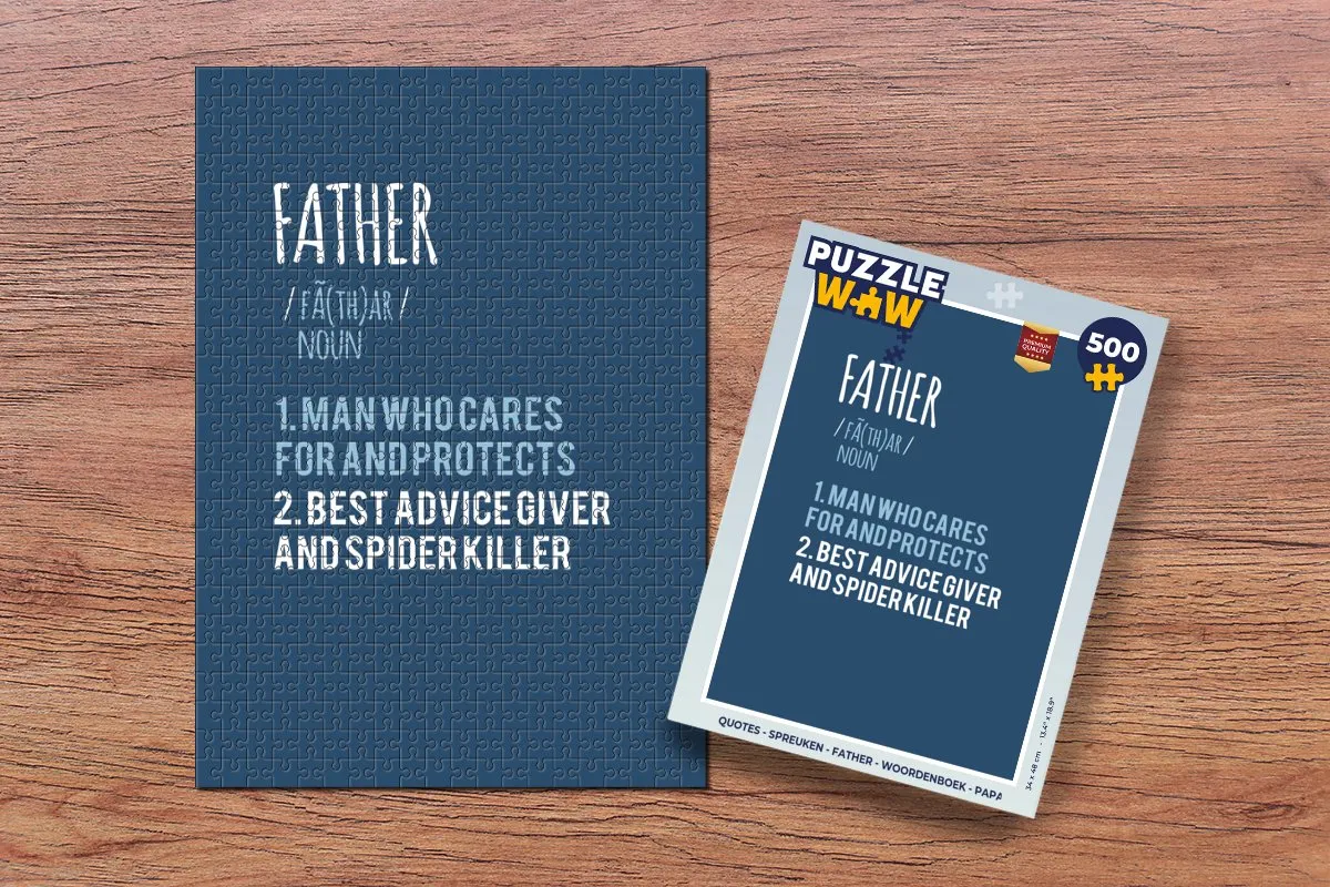 PuzzleWow Quotes Father Legpuzzel 500 Stuks - Multicolor