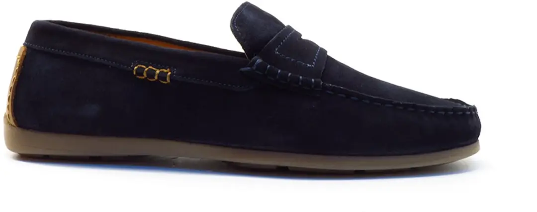 Alberto Torresi Navy instapper M077168 Navy + cognac Blauw