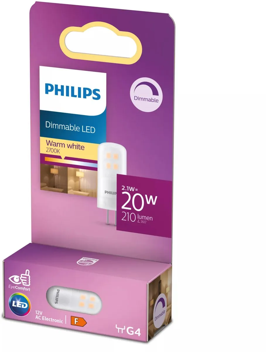 Philips LED Capsule Transparant 20W G4