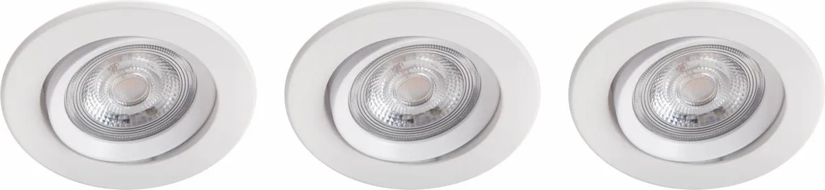 Philips Sparkle Inbouwspot 3-lichts - 8,5cm Wit