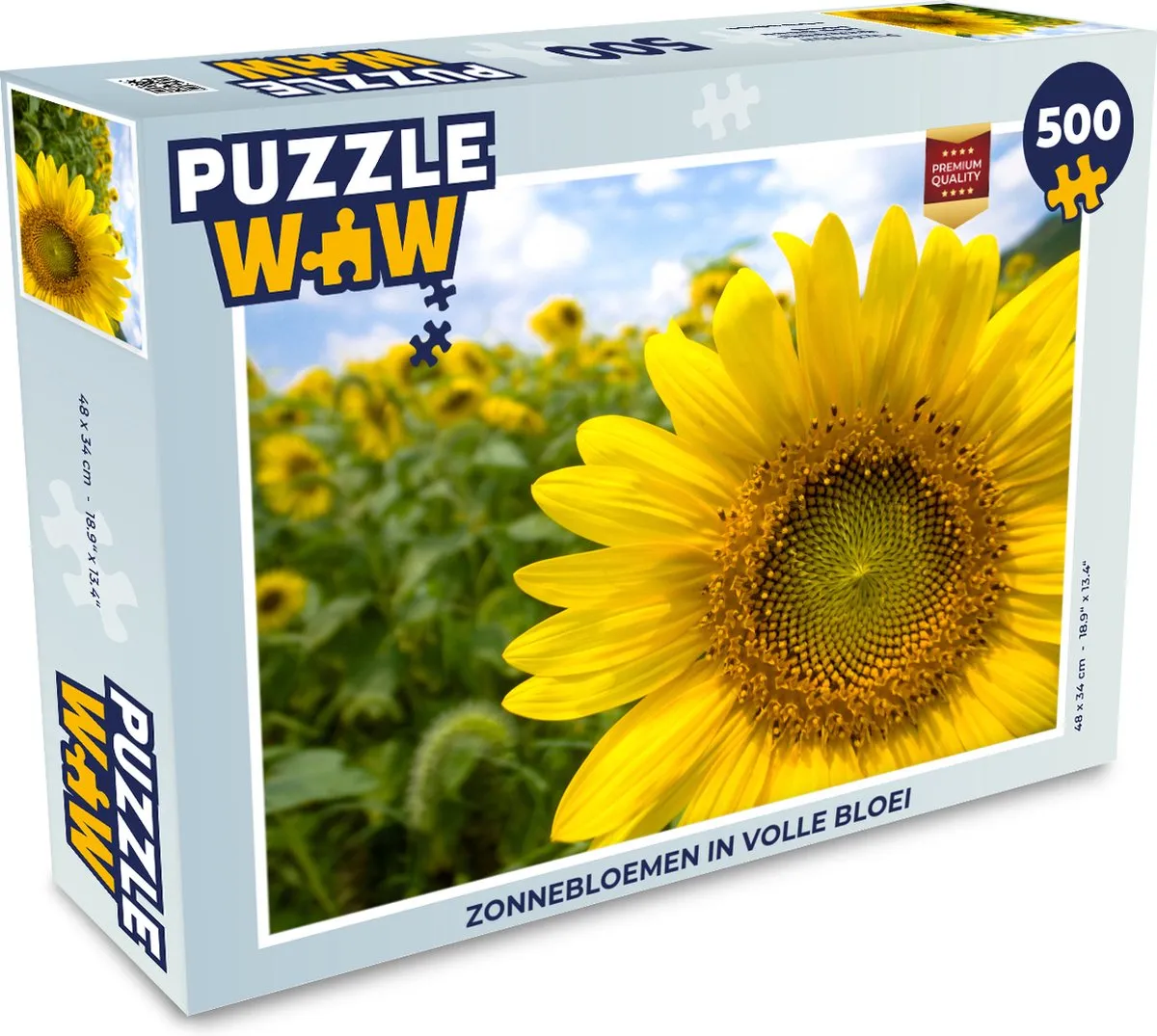 PuzzleWow Zonnebloemen in volle bloei Legpuzzel 500 Stuks