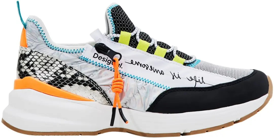 Moon Zipper Snake sneakers met veters