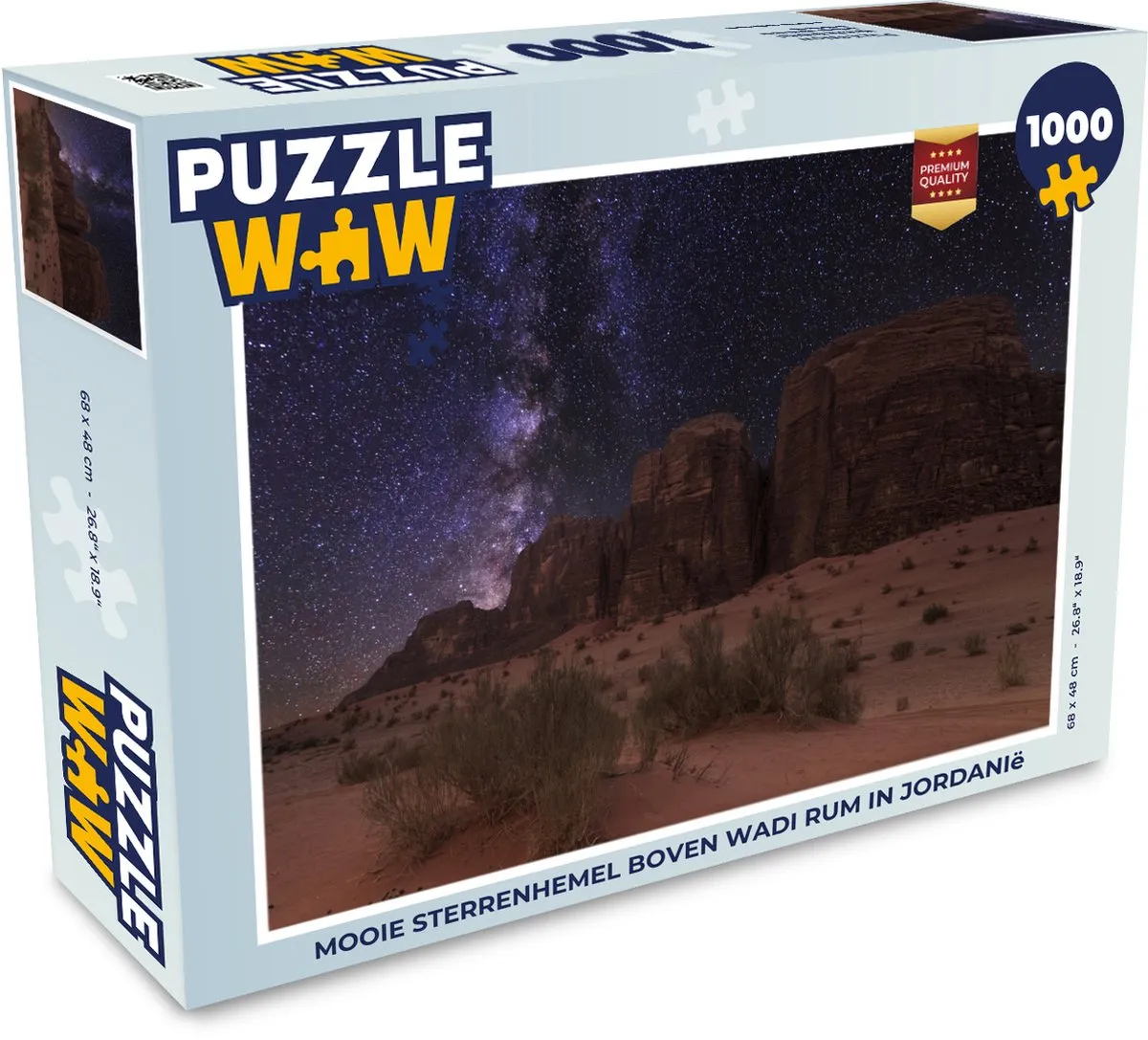 PuzzleWow Sterrenhemel boven Wadi Rum Legpuzzel 1000 Stuks