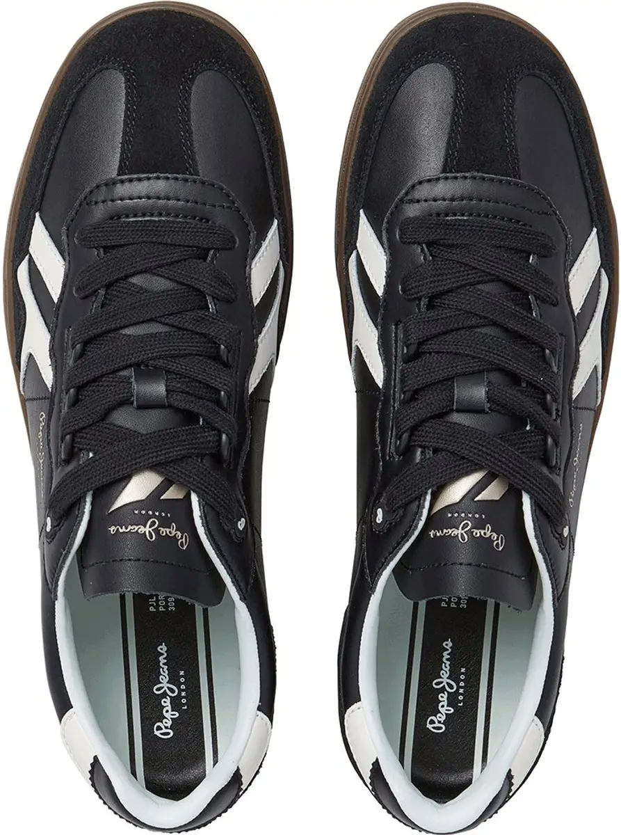 Pepe Jeans Ball Zero Leren sneakers - Zwart - afbeelding 3 van 6
