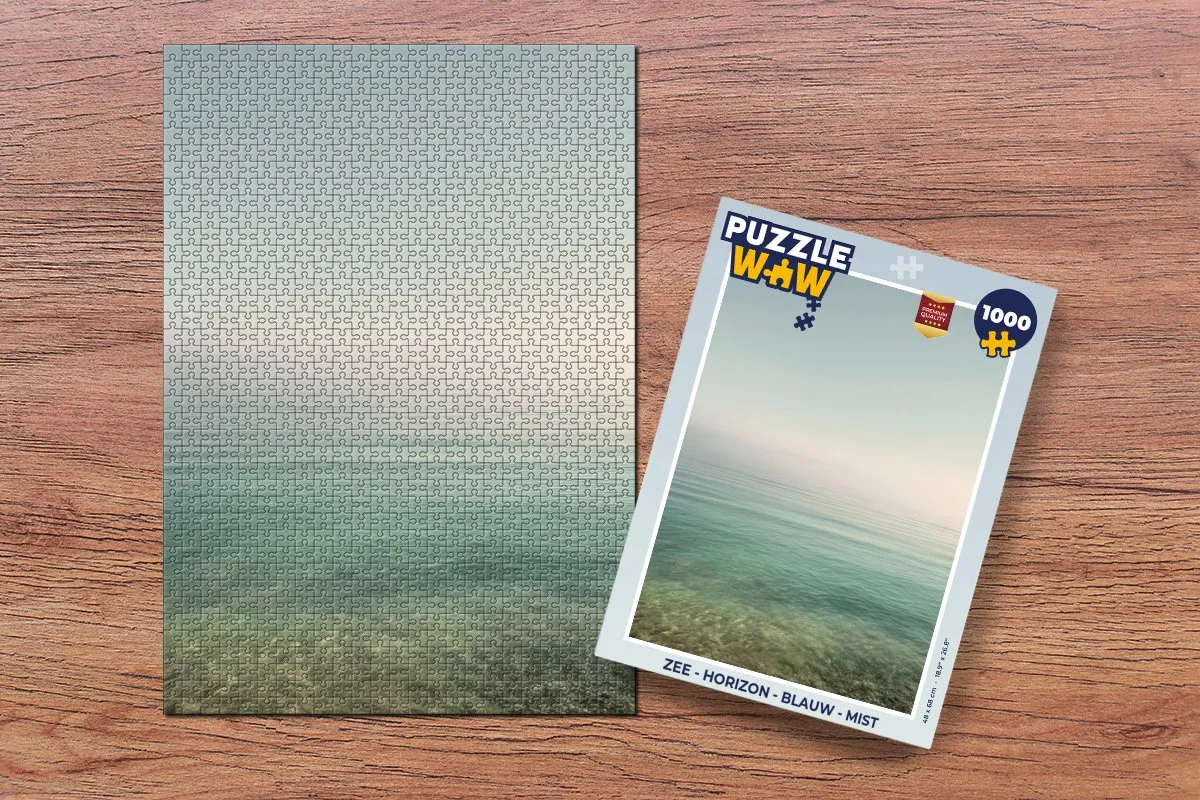 PuzzleWow Horizon Legpuzzel 1000 Stuks - Blauw/Mist