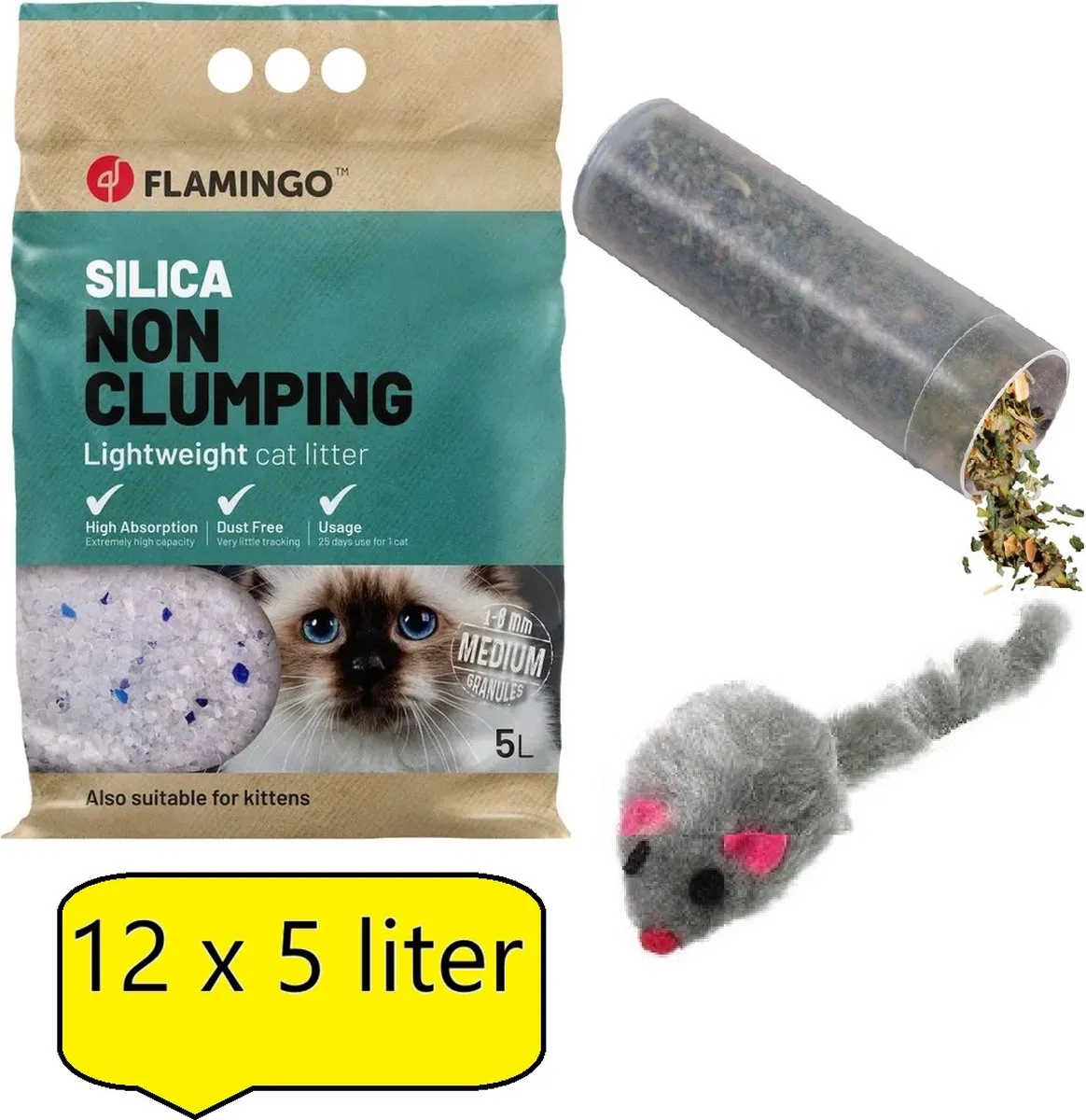 Flamingo Premium Silica Kattenbakvulling