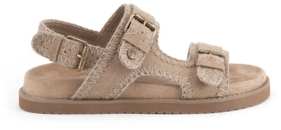 Warmbat Bolwara Suede Dames Sandalen - Stone - afbeelding 2 van 2