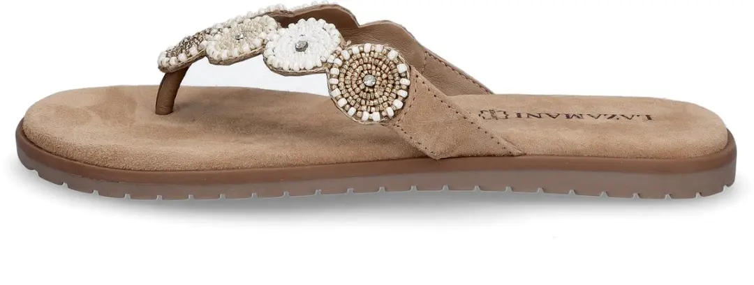Lazamani Mey Toe Rounds Teenslippers Beige 37 - afbeelding 4 van 6