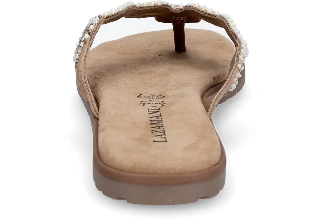 Lazamani Mey Toe Rounds Teenslippers Beige 37 - afbeelding 6 van 6