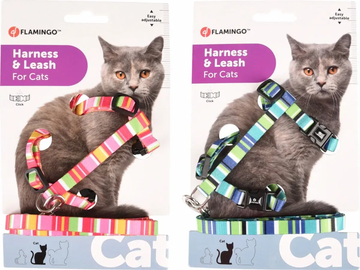 Flamingo Kattenharnas Amira - Assorti 20-35cm