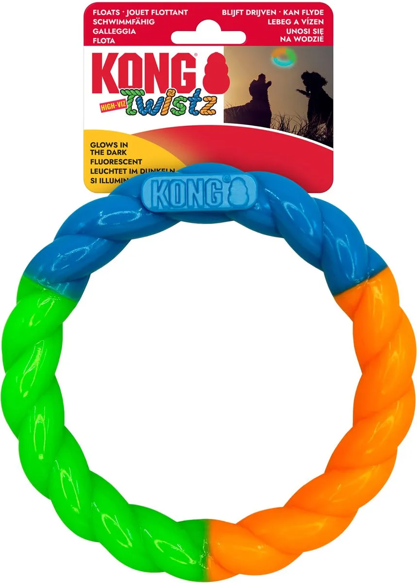 KONG Twistz High-Viz Ring M - Meerkleurig