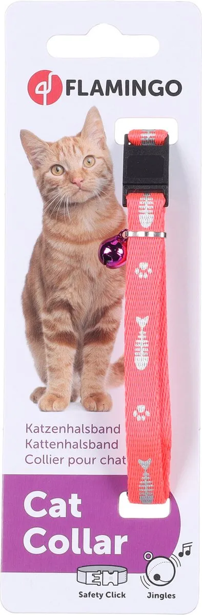 Flamingo Kattenhalsband Visgraat 30cm Geel - afbeelding 6 van 6