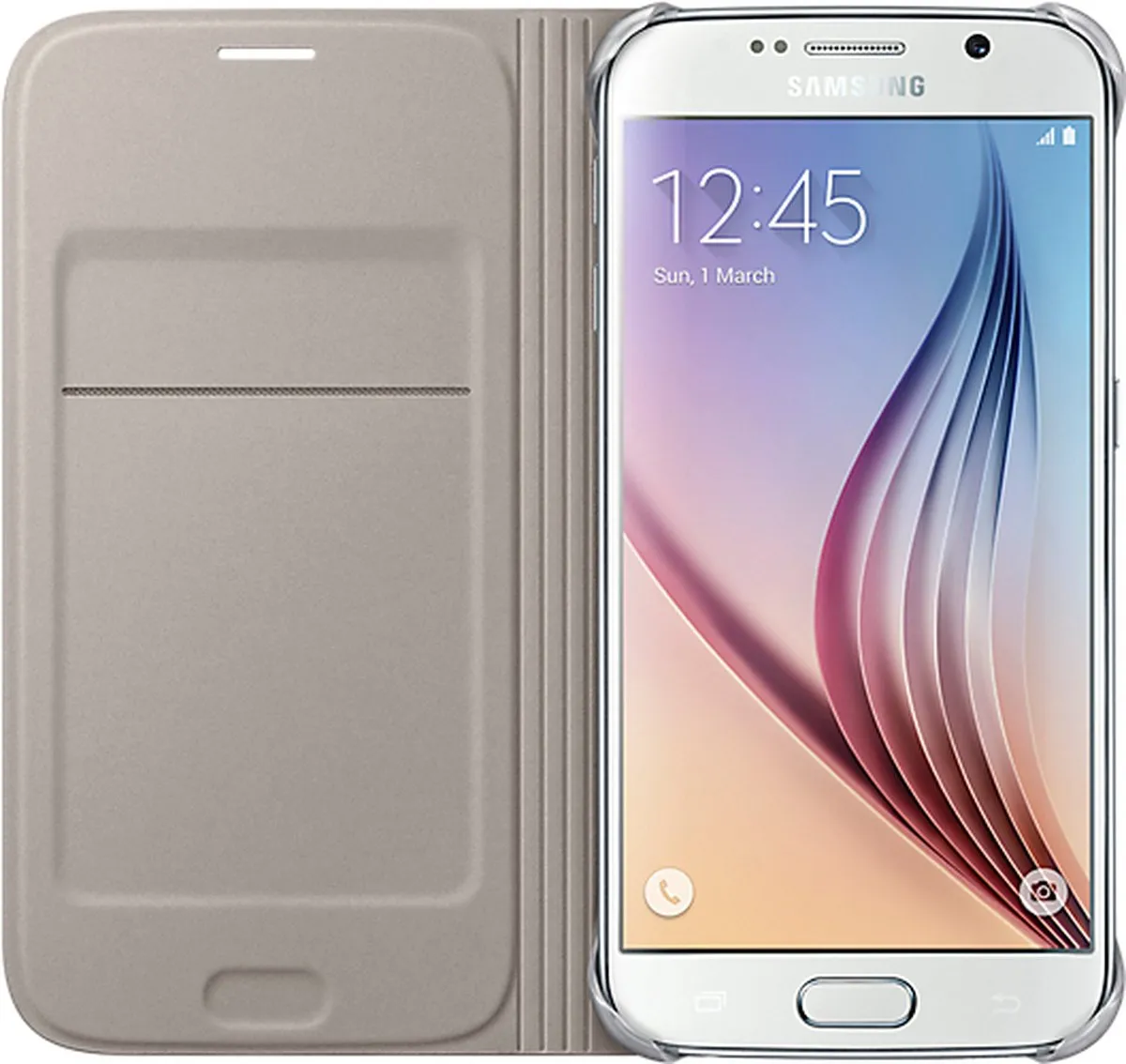 Samsung Galaxy S6 Flip Wallet Hoesje - Goud