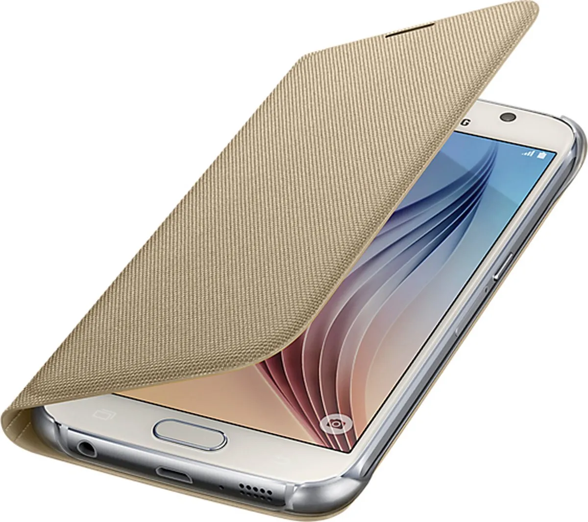 Samsung Galaxy S6 Flip Wallet Hoesje - Goud