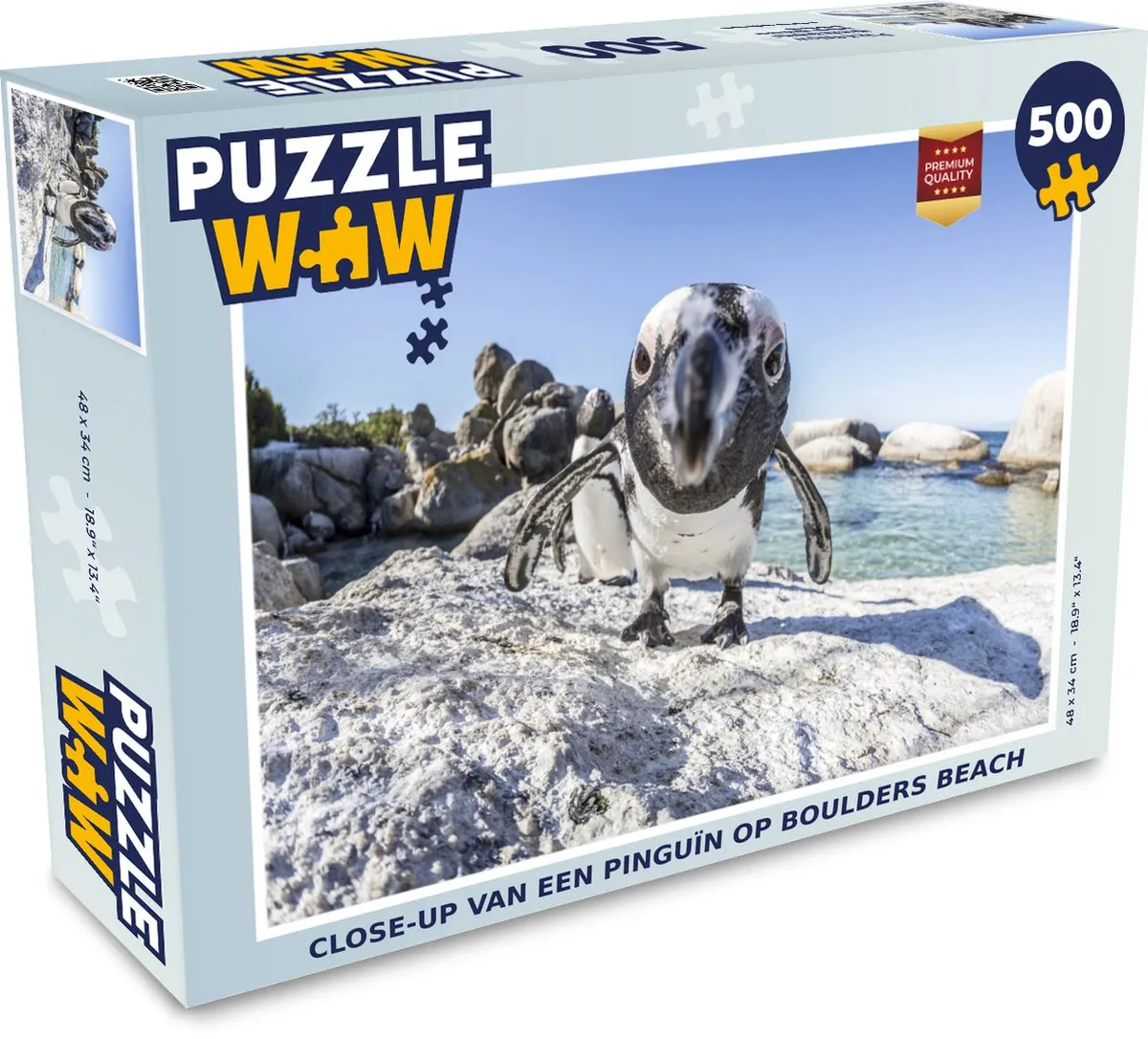 PuzzleWow Pinguïn op Boulders Beach Legpuzzel 500 Stuks
