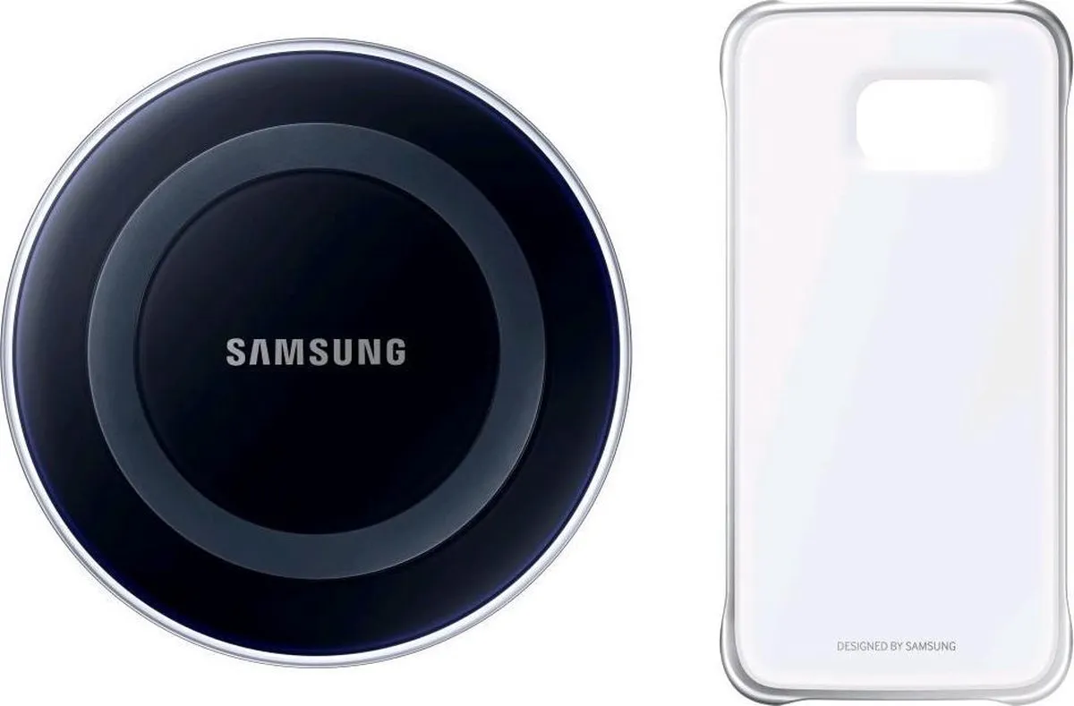 Samsung Galaxy S6 Starter Kit - Qi-lader EP-WG920IBE + Hoes - Zilver/Zwart