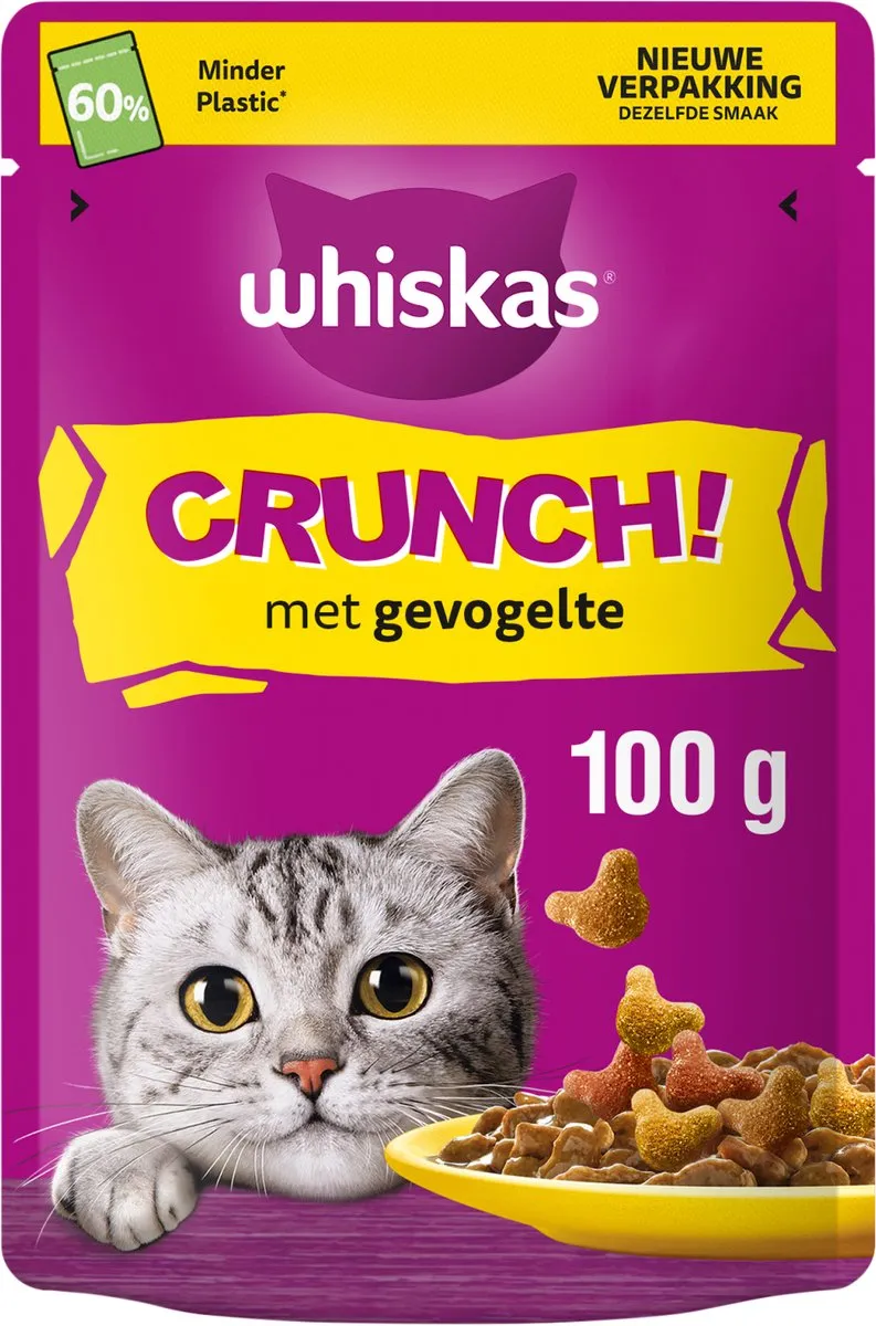 Whiskas Kattensnoepjes Crunch Gevogelte - 6x100g